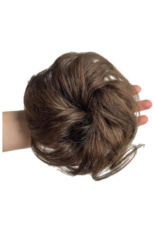 100% real human hair messy bun